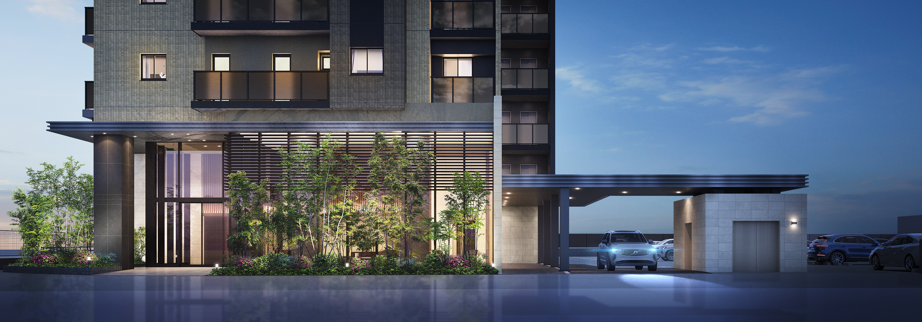 エントランスアプローチ完成予想図