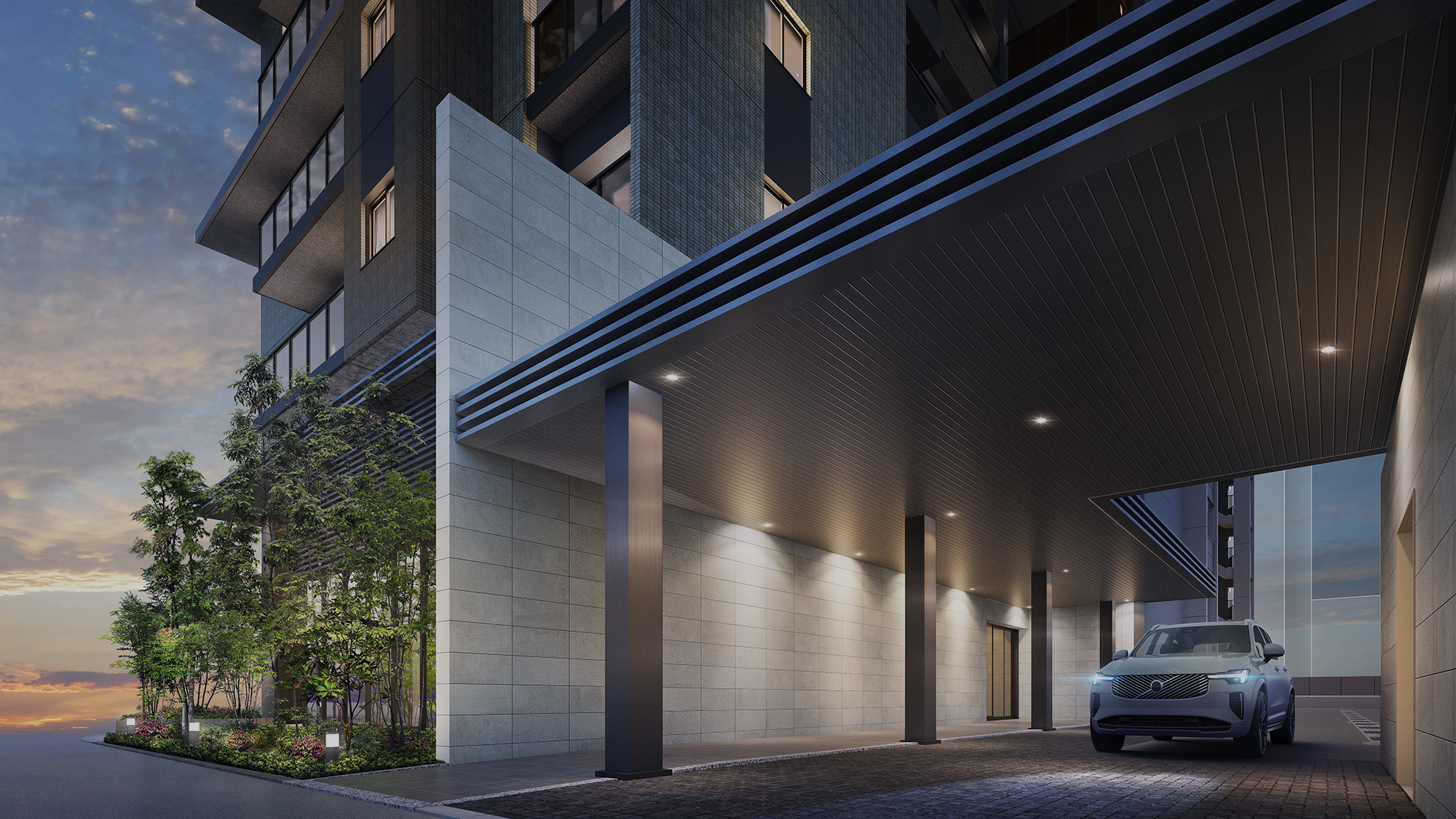 車寄せ完成予想図